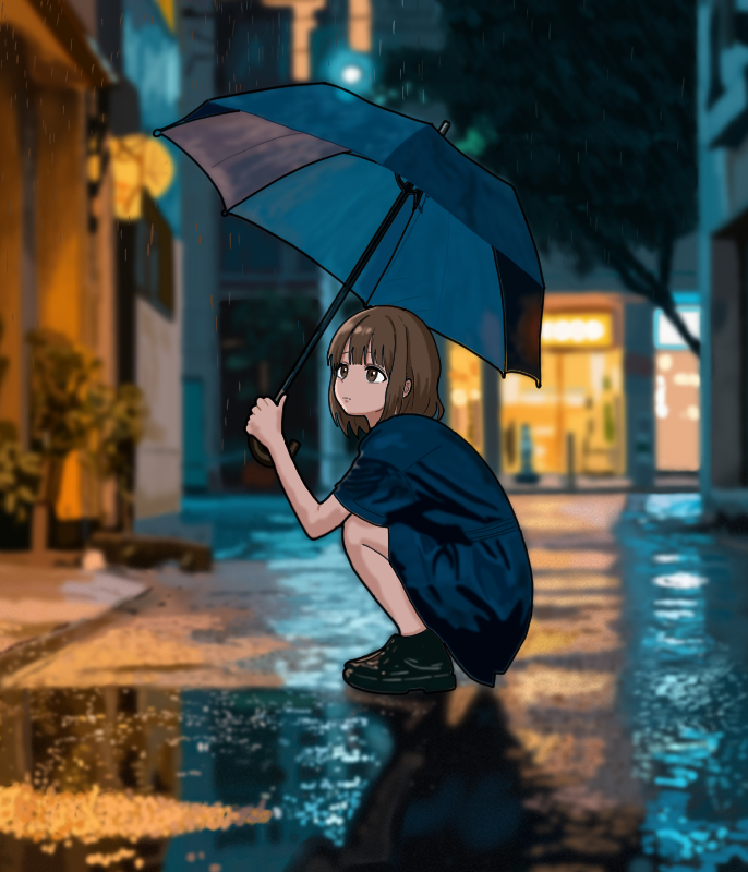 雨の街角