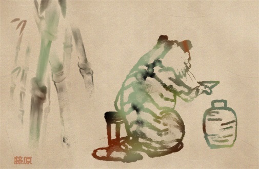 若竹と御祝い虎