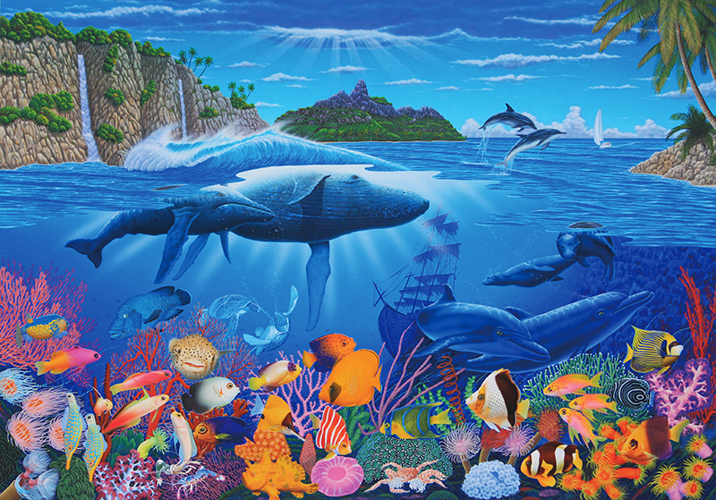 クジラ　鯨　イルカ　熱帯魚　珊瑚